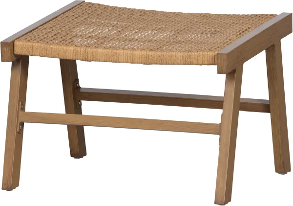 WOOOD EXCLUSIVE Puk Fußhocker, für Innen- und Außenbereich - natur Polyethylen und Aluminium (57x54)