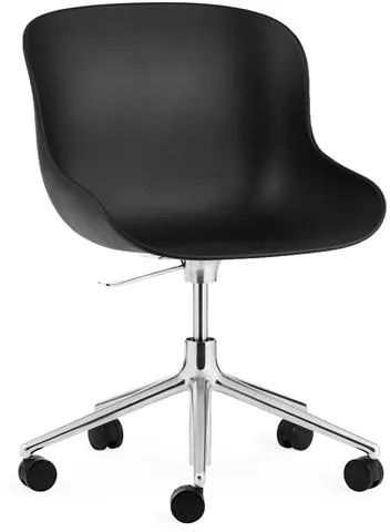 Normann Copenhagen Hyg Bürostuhl mit Rollen Aluminium/Schwarz