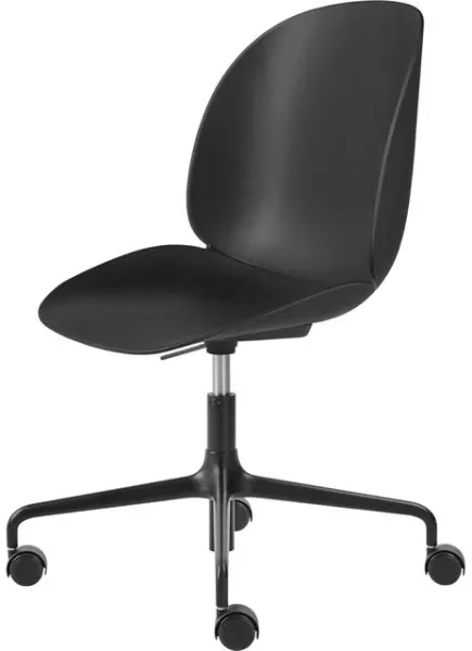 GUBI Beetle Bürostuhl Matt Schwarz/Schwarz