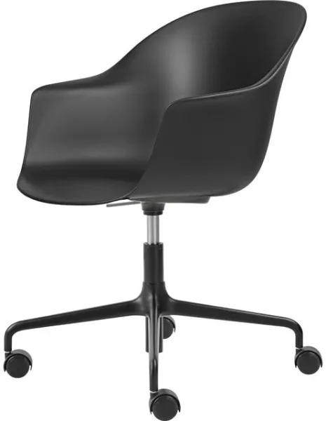 GUBI Bat Bürostuhl Matt Schwarz/Schwarz