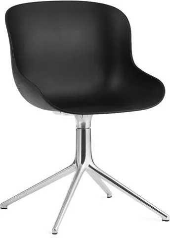 Normann Copenhagen Hyg Drehstuhl Aluminium/Schwarz